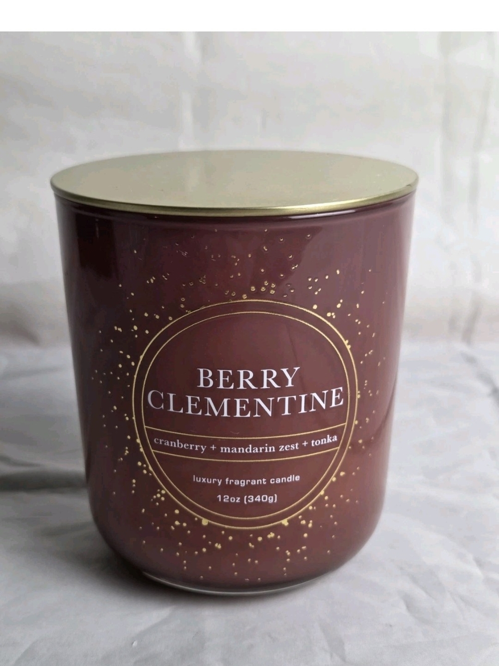 Bellevue Luxury Fragrant Candle BERRY CLEMENTINE 12 oz Soy Blend 2 Wick NEW